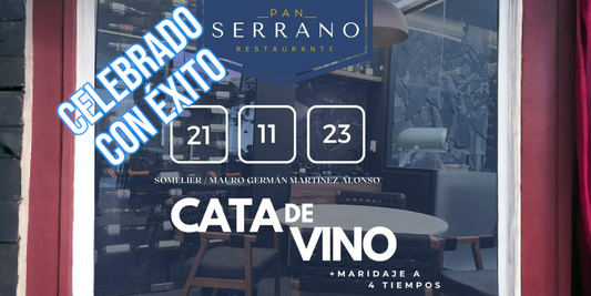 Cata de vinos y maridaje en Pan Serrano