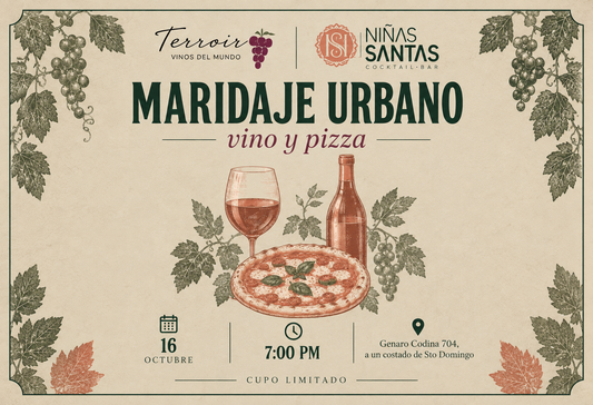 Maridaje urbano vino y pizza
